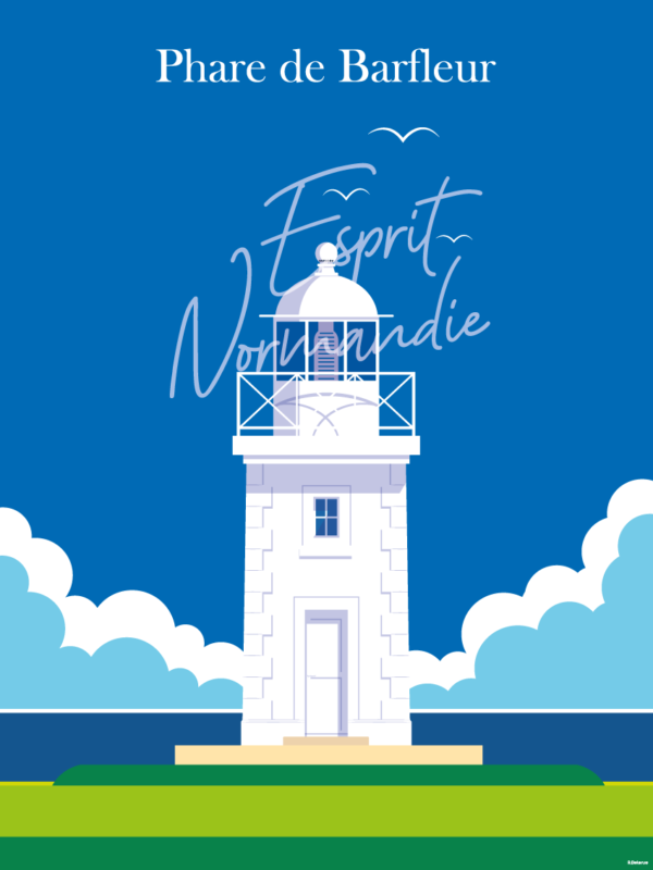 Affiche Normandie phare de Barfleur