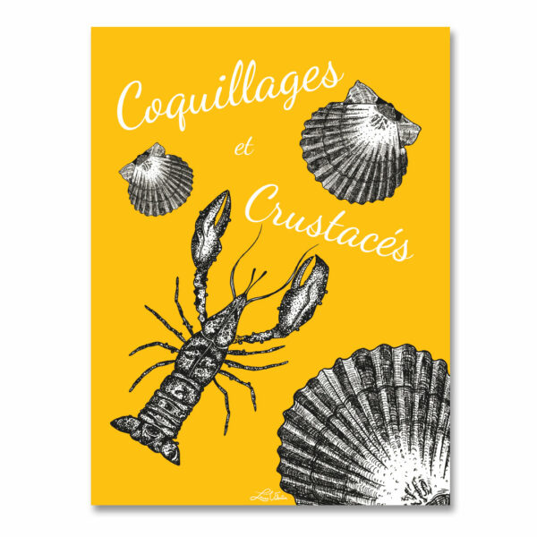Affiche Normandie coquillages et crustacés 2