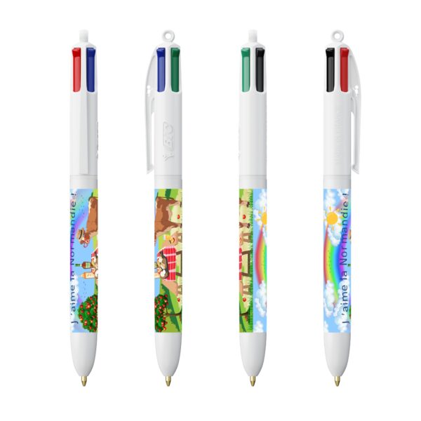 Stylo BIC 4 couleurs - "J'aime la Normandie !"