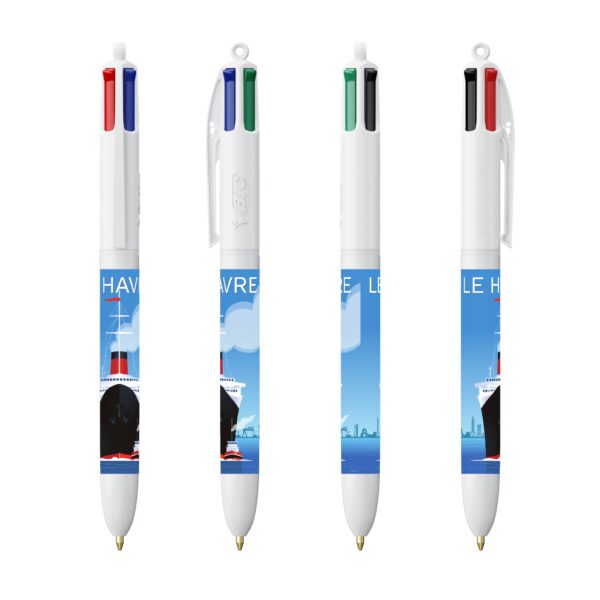 Stylo BIC 4 couleurs - "Paquebot Le Havre"