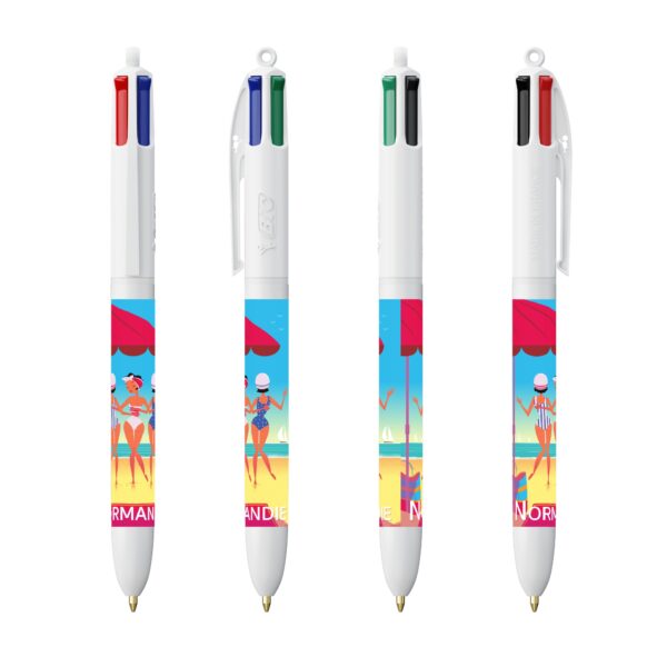 Stylo BIC 4 couleurs - "Normandie - Les Baigneuses"