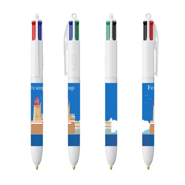 Stylo BIC 4 couleurs - "Phare de Fécamp"