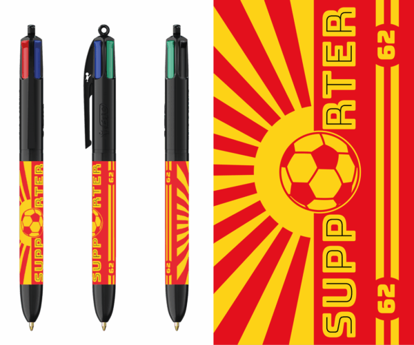 Stylo BIC 4 couleurs - Supporter 62 - NOUVEAUTE SEPTEMBRE 2025