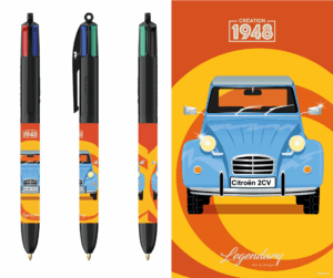 Stylo BIC 4 couleurs - Citroën 2 CV