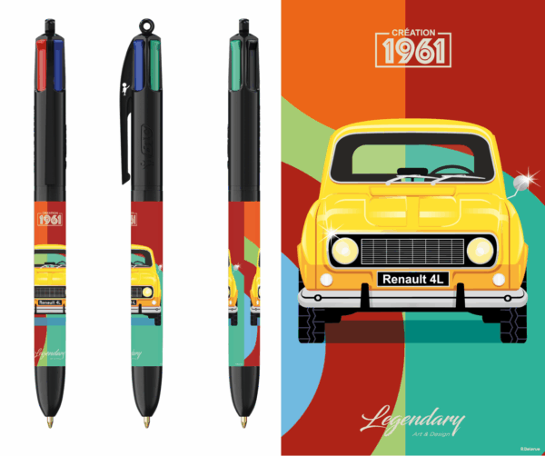 Stylo BIC 4 couleurs - Renault 4