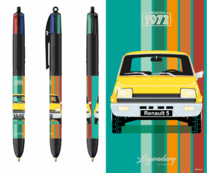 Stylo BIC 4 couleurs - Renault 5