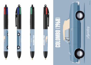Stylo BIC 4 couleurs - Peugeot 403 Décapotable - Columbo