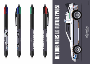 Stylo BIC 4 couleurs - DeLorean - Retour vers le Futur
