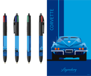 Stylo BIC 4 couleurs - Corvette Stingray - Vue arrière