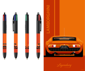 Stylo BIC 4 couleurs - Lamborghini Miura - Vue arrière