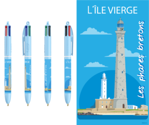 Stylo BIC 4 couleurs - Collection "Les Phares Bretons - Île Vierge