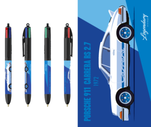 Stylo BIC 4 couleurs - Porsche 911 Carrera RS 2.7 - 1972