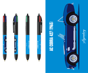 Stylo BIC 4 couleurs - Ford AC Cobra - Profil